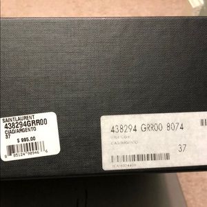 Authentic Saint Laurent metallic open toe boots